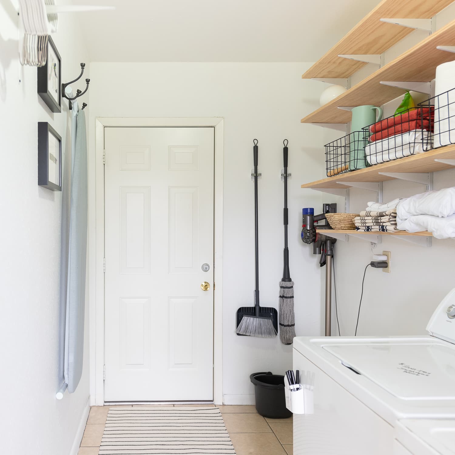 Wall mounted laundry folding station shop